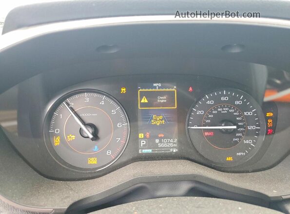 JF2GTAPC7NH218104 2022 SUBARU CROSSTREK Blue Widok zestawu wskaźników