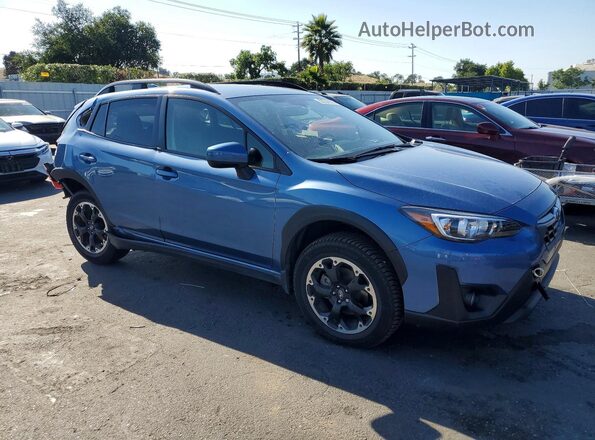 JF2GTAPCXMH651544 2021 SUBARU CROSSTREK Blue Delantero derecho
