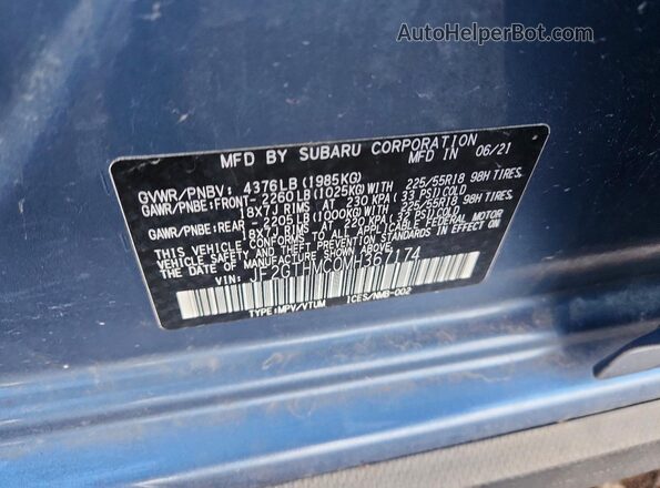 JF2GTHMC0MH367174 2021 SUBARU CROSSTREK Синий Вид подкапотного пространства
