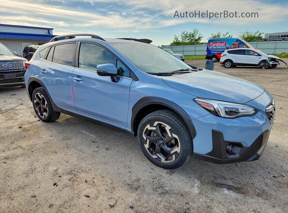 JF2GTHMC3N8200129 2022 SUBARU CROSSTREK Blue Delantero derecho
