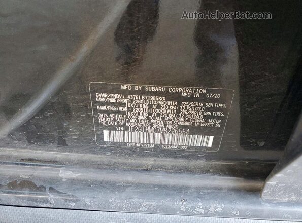 JF2GTHMC7M8226554 2021 SUBARU CROSSTREK Black ძრავის განყოფილების ხედი