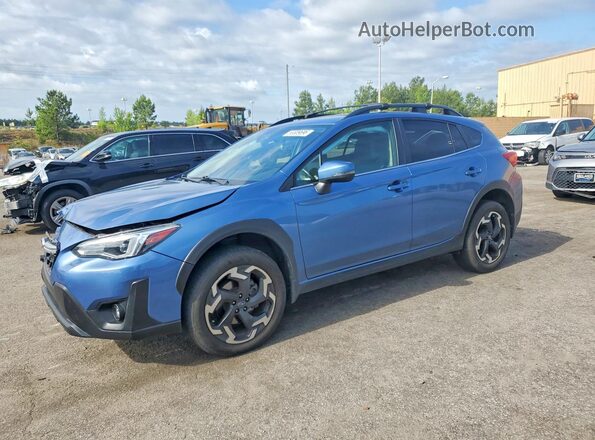 JF2GTHMC7MH289802 2021 SUBARU CROSSTREK Blue წინა მარცხენა ხედი სამი მეოთხედიდან