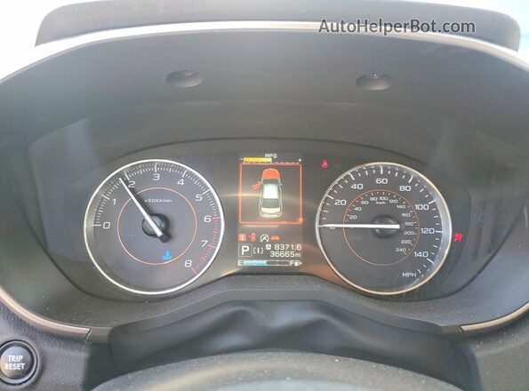 JF2GTHMC7MH289802 2021 SUBARU CROSSTREK Blue ხელსაწყოთა პანელის ხედი