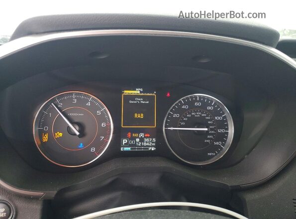 JF2GTHNC3MH345863 2021 SUBARU CROSSTREK White Widok zestawu wskaźników