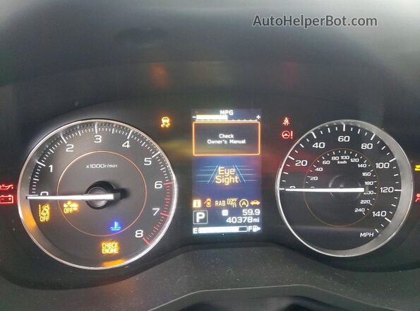 JF2GTHNC4M8218829 2021 SUBARU CROSSTREK Белый Вид щитка приборов