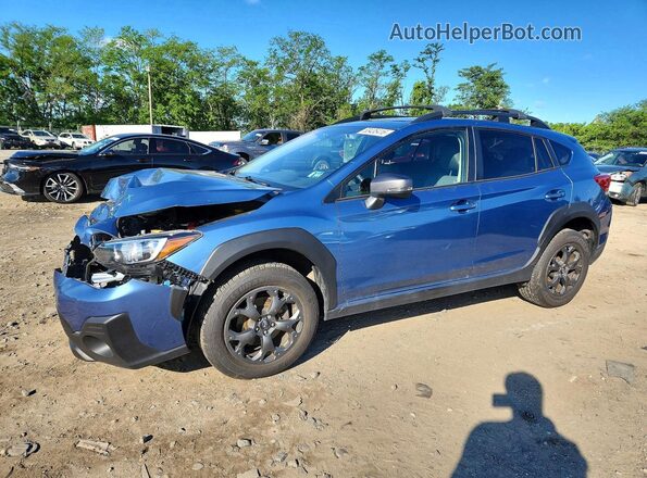 JF2GTHSC4MH208788 2021 SUBARU CROSSTREK Blue Vista tres cuartos delantera izquierda