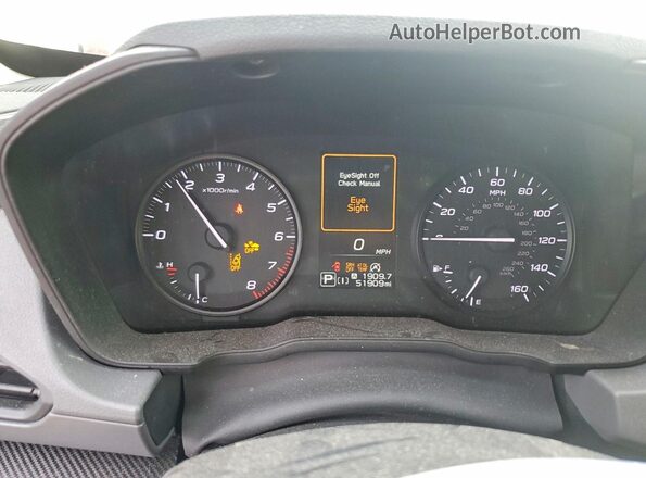 JF2GUABC6RH358302 2024 SUBARU CROSSTREK White Սարքավորումների վահանակի տեսք