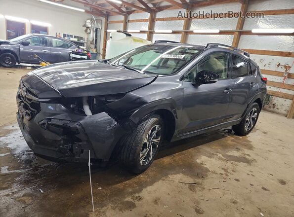 JF2GUADC1R8252823 2024 SUBARU CROSSTREK Charcoal წინა მარცხენა ხედი სამი მეოთხედიდან