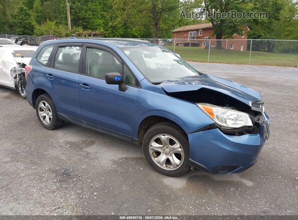 JF2SJAAC6GH565192 2016 SUBARU FORESTER 2.5 Blue Przód prawy