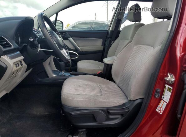 JF2SJABC2JH469419 2018 SUBARU FORESTER Красный Вид салона спереди