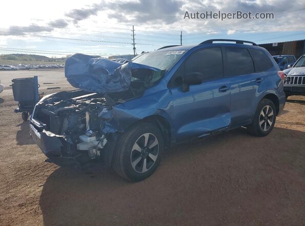JF2SJABC3HH494873 2017 SUBARU FORESTER Синий Передняя левая четверть