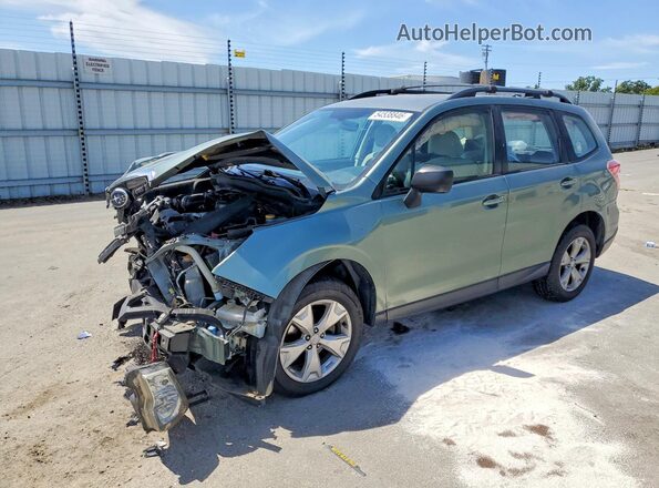 JF2SJABC6GH563571 2016 SUBARU FORESTER Зеленый Передняя левая четверть