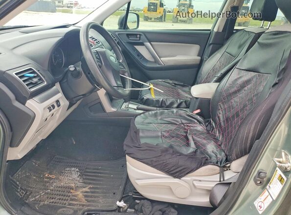 JF2SJABC7GH440751 2016 SUBARU FORESTER Green Widok wnętrza z przodu