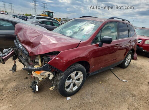 JF2SJABC7GH477265 2016 SUBARU FORESTER 2.5 Бордовый Передняя левая четверть