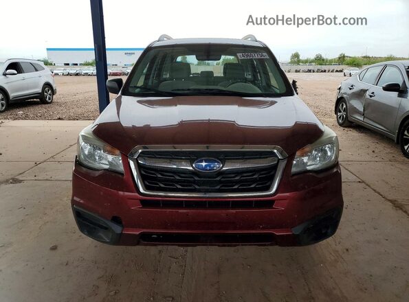 JF2SJABC9HH438484 2017 SUBARU FORESTER 2.5 Красный Вид спереди