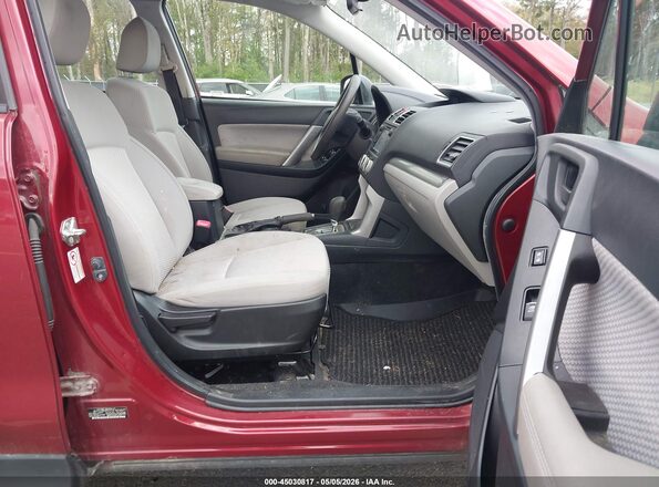 JF2SJABCXHH516738 2017 SUBARU FORESTER 2.5 Красный Вид салона спереди