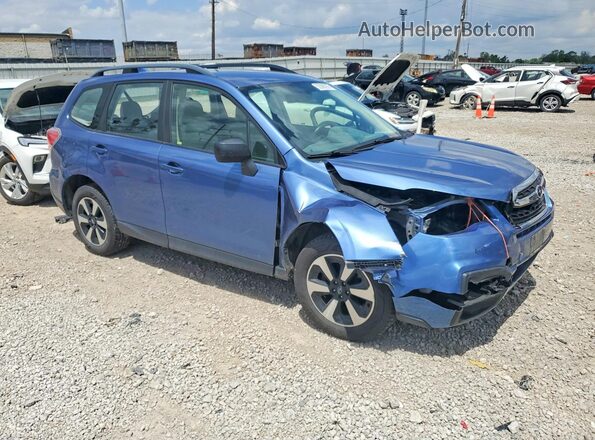JF2SJABCXJH451573 2018 SUBARU FORESTER Blue Delantero derecho