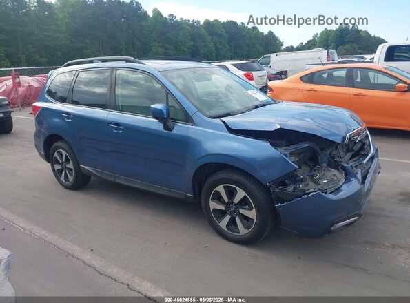 JF2SJAEC2HH463819 2017 SUBARU FORESTER 2.5 Синий Передняя правая четверть