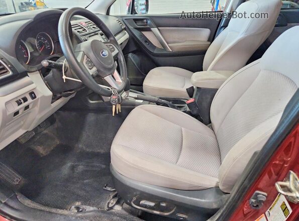 JF2SJAEC8HH460486 2017 SUBARU FORESTER Темно-бордовый Вид салона спереди