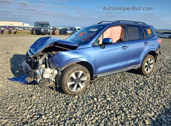 JF2SJAECXHH439753 2017 SUBARU FORESTER Синий Передняя левая четверть
