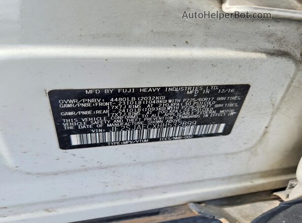 JF2SJAECXHH532899 2017 SUBARU FORESTER White Vista interior de 360 grados