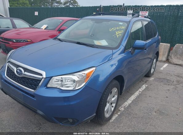 JF2SJAFC9GH454743 2016 SUBARU FORESTER Blue Vista tres cuartos delantera izquierda