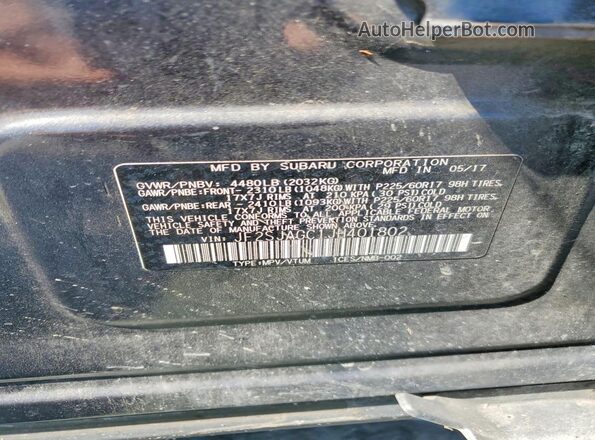 JF2SJAGC1JH401802 2018 SUBARU FORESTER Black Vista del compartimento del motor