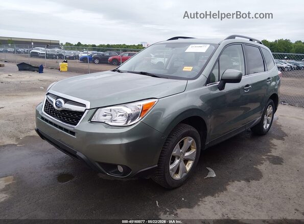 JF2SJAHC6GH468645 2016 SUBARU FORESTER Зеленый Передняя левая четверть