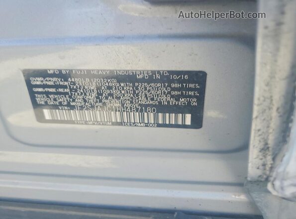 JF2SJAJC1HH487180 2017 SUBARU FORESTER Серебряный Вид подкапотного пространства