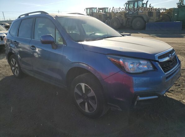 JF2SJAJC6JH465049 2018 SUBARU FORESTER Синий Передняя правая четверть