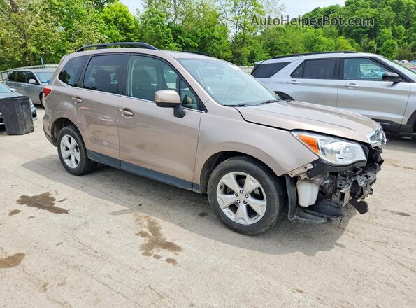 JF2SJARC0GH564138 2016 SUBARU FORESTER Желто-коричневый Передняя правая четверть