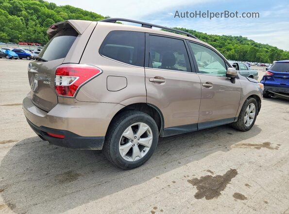 JF2SJARC0GH564138 2016 SUBARU FORESTER Желто-коричневый Задняя правая четверть