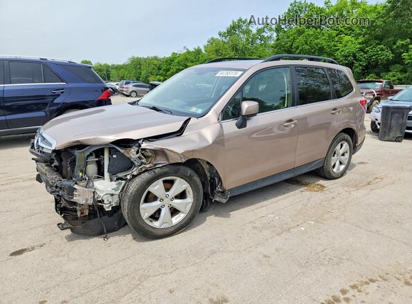 JF2SJARC0GH564138 2016 SUBARU FORESTER Желто-коричневый Передняя левая четверть