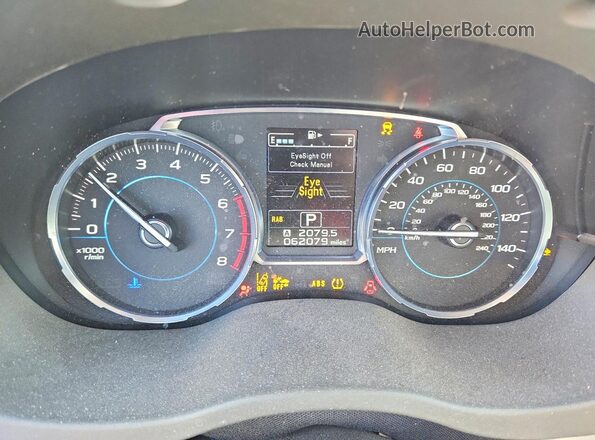 JF2SJARC0HH533814 2017 SUBARU FORESTER Красный Вид щитка приборов