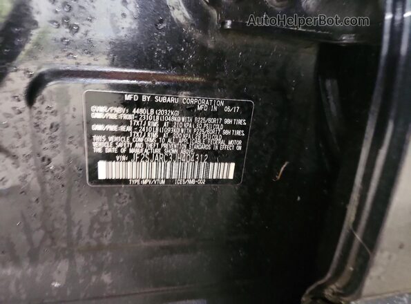 JF2SJARC3JH404312 2018 SUBARU FORESTER Blue Vista del compartimento del motor