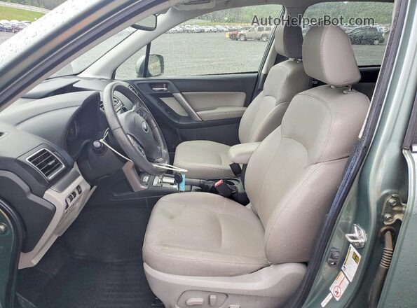 JF2SJARC4GH558228 2016 SUBARU FORESTER Green წინა სალონის ხედი