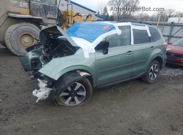 JF2SJARC6JH529501 2018 SUBARU FORESTER Зеленый Передняя левая четверть