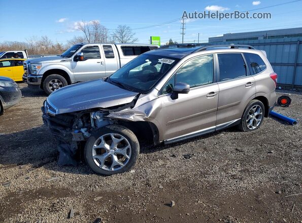 JF2SJAVC0GH458567 2016 SUBARU FORESTER Желто-коричневый Передняя левая четверть