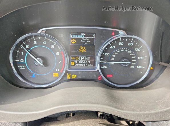 JF2SJAWCXJH548282 2018 SUBARU FORESTER Red Instrument cluster view