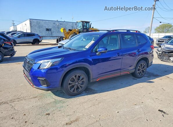 JF2SKAJC1PH512185 2023 SUBARU FORESTER Blue Передня ліва чверть