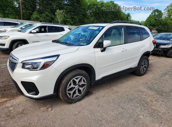 JF2SKAJC2MH592222 2021 SUBARU FORESTER Белый Передняя левая четверть