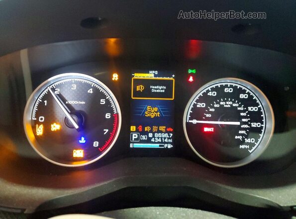 JF2SKAJC3MH569838 2021 SUBARU FORESTER Blue Widok zestawu wskaźników