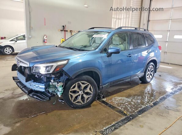 JF2SKAJC3MH569838 2021 SUBARU FORESTER Blue Przód lewy