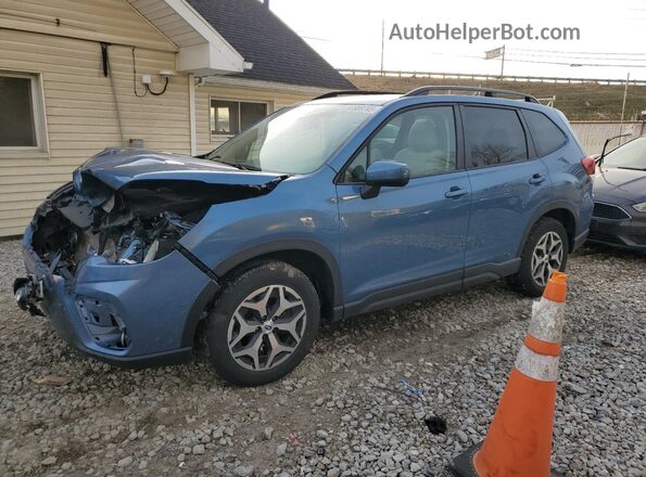 JF2SKAJC6MH517877 2021 SUBARU FORESTER Синий Передняя левая четверть