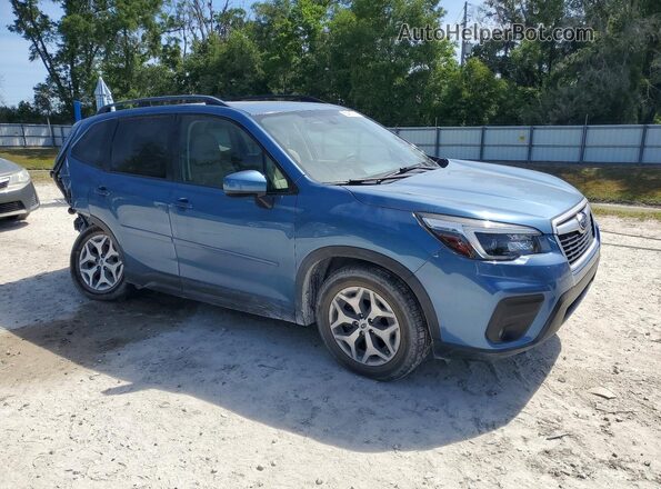 JF2SKAJC8MH403587 2021 SUBARU FORESTER Синий Передняя правая четверть