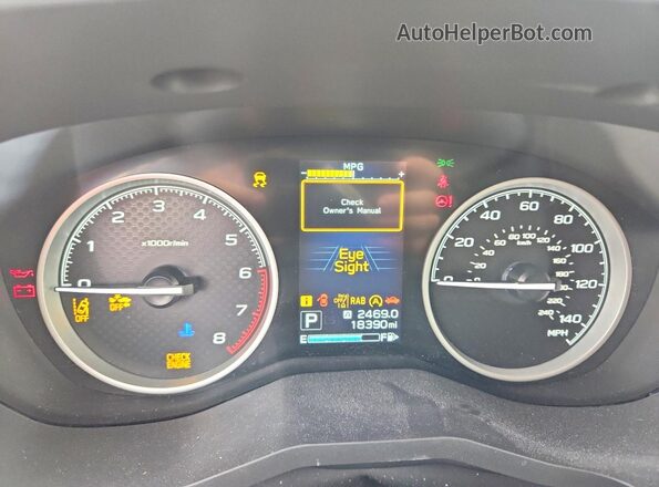 JF2SKALC7RH414455 2024 SUBARU FORESTER White ხელსაწყოთა პანელის ხედი
