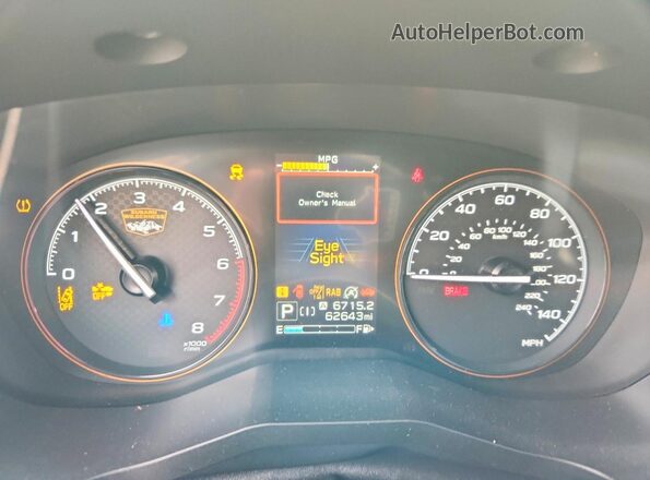 JF2SKAMC4NH430427 2022 SUBARU FORESTER White Instrument cluster view