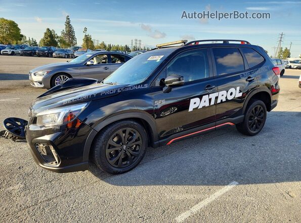 JF2SKAPC7KH575288 2019 SUBARU FORESTER Черный Передняя левая четверть