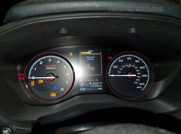 JF2SKAPCXKH587533 2019 SUBARU FORESTER Black Widok zestawu wskaźników