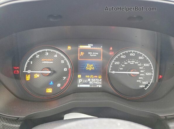 JF2SKARC0MH417701 2021 SUBARU FORESTER Black Instrument cluster view